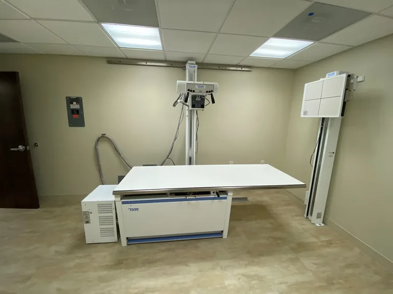 X-ray examination room at Health Med